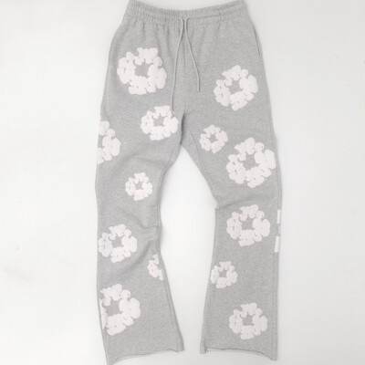 not1shop 23SS ready tear cotton flower puff print flare SWEATPANTS