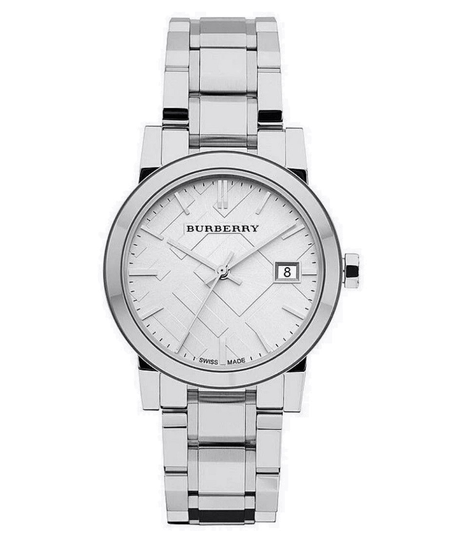 NEW BURBERRY BU9100 WOMENS WATCH STAINLESS STEEL SILVER BRACELET