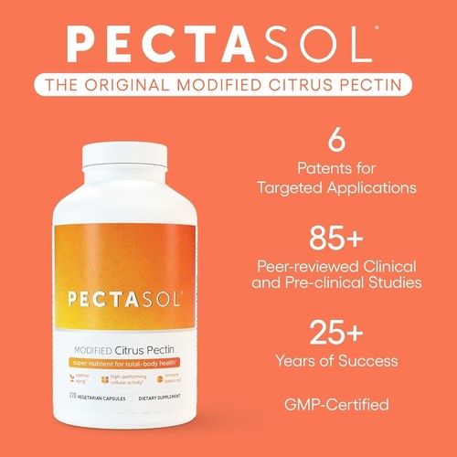 PectaSol-C Modified Citrus Pectin – 270 Capsules | Professionally Formulated to - Picture 2 of 8