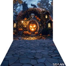 10'x20'CP Horror Pumpkin House Scene Microfiber Fabric background backdrop SD149
