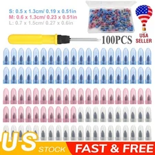 100Pcs Tire Repair Rubber Nails Tyre Puncture Repair Screws Kit w/ Screwdriver