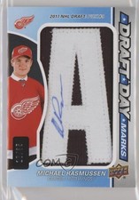 2018-19 SP Game Used Draft Day Marks Rookies 18/35 Michael Rasmussen Auto 07pz