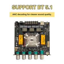 ZK-AS21 2.1 Channel Bluetooth Power Amplifier Board Module TPA3255 Subwoofer AUX