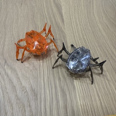Zwei Hexbug Roboter Skarabäus Käfer - orange & schwarz/grau