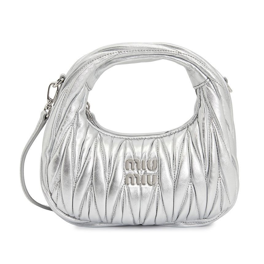 Miu Miu| (5BP078 AN88 F0118) Miu Miu Wander Materasse Women's Hobo Bag 5BP078 AN88 F0118
