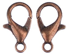 100 PCS Antique Copper Color 12x6mm Lobster Clasps Craft Jewelry