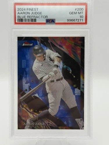 Aaron Judge 2024 Topps Finest Uncommon Blue/150 New York Yankees #200