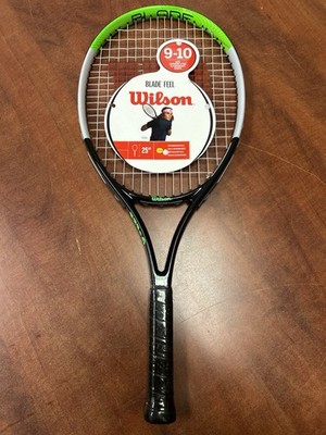 Wilson Blade Feel 25'' Junior Tennis Racket - Green & Black (Ages 9-10) 100 sq in