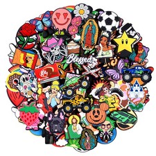 Lot of 25, 50, 100pcs Random Different Shoe Charms Shoes Decoration for Kids ...