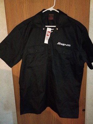 Snap On Button Shirt Black 105  Xl