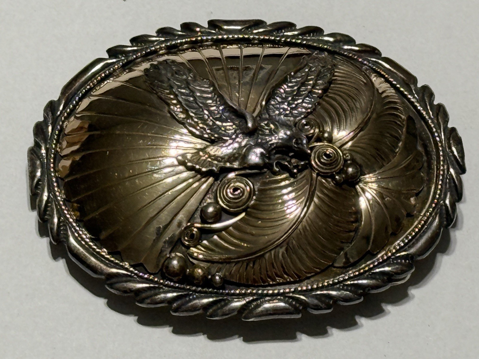 Sterling Silver Eagle Native American Western Cow… - image 1