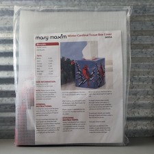 Winter Cardinal Tissue Box Cover Plastic Canvas Kit Mary Maxim 26554