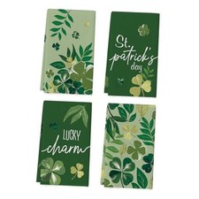 Sage Shamrock Leaves Lucky Charm St. Patrick's Day Kitchen Towels Dish