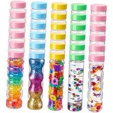 Pcs Empty Plastic Sensory Bottles with Lids Caps 5 Styles 9 Classic 30 Pastel