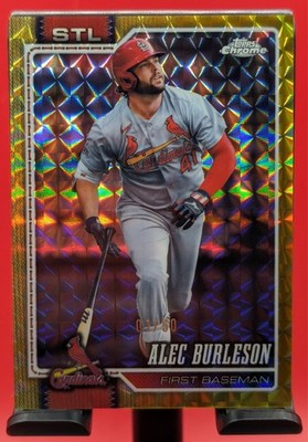 2026 Topps Chrome Alec Burleson Gold Geometric Refractor FIRST ON PRINT /50