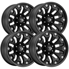 Set Of 4 Vision 362 Armor 20x10 5x150 -25mm Satin Black Wheels Rims 20 Inch