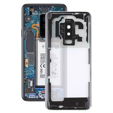 For Samsung Galaxy S9 G965F Transparent Clear Back Glass Cover Housing Door