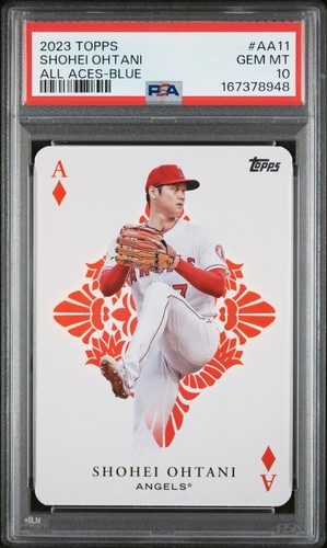2023 TOPPS ALL ACES BLUE #AA11 SHOHEI OHTANI PSA 10