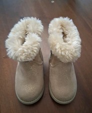 Cat  Jack  Girls' Emani Zipper Slip-On Shearling Style Winter Boots Toddler 5