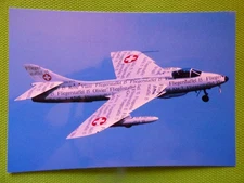 Postcard postcard AVIATION SWISS MILITARY AIRCRAFT HUNTER