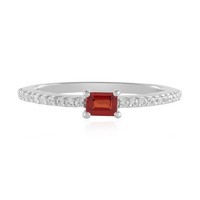 Cavill Rubinring 0,28Ct Sterlingsilber Platin Damen Echtschmuck Rot- Echtschmuck