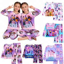 Kids KPop Demon Hunter Pajama Set Boys Girls Long Sleeve Homewear Suit