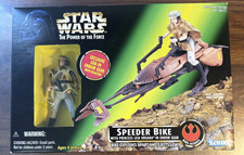Star Wars The Power Of The Force Speeder Bike Princess Leia In Endor Gear New