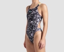 ROCKIN TECH MULTI Speedo Swimsuit Team Navy Women?s Black Size 22 NWT NEW