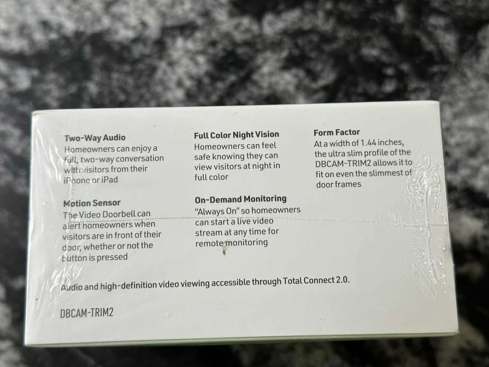 NUEVO SELLADO Resideo Honeywell DBCAM - TRIM2 Video Timbre Wi-Fi (PLATEADO) Foto 3 de 3