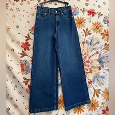Gap Womens 4S/27S High Rise Stride Wide Leg Preppy Winter Classic School Jeans