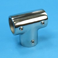 Edelstahl Beschlag Ø 22 Mm Reling T-StüCk Boot 90° Poliert V4A T Abgang Bimini