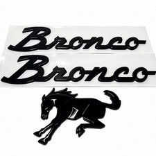 3pcs Gloss Black Emblem Kit Fit For Bronco Horse Tailgate Fender Badge 3pcs Gloss Black Emblem Kit Fit For Bronco Horse Tailgate Fender Badge