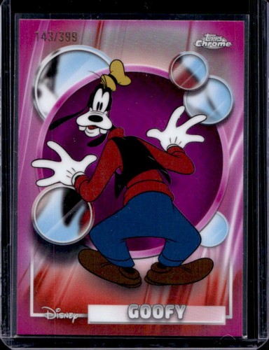 2026 Topps Chrome Disney Goofy Magenta Refractor #/399 Mickey & Friends