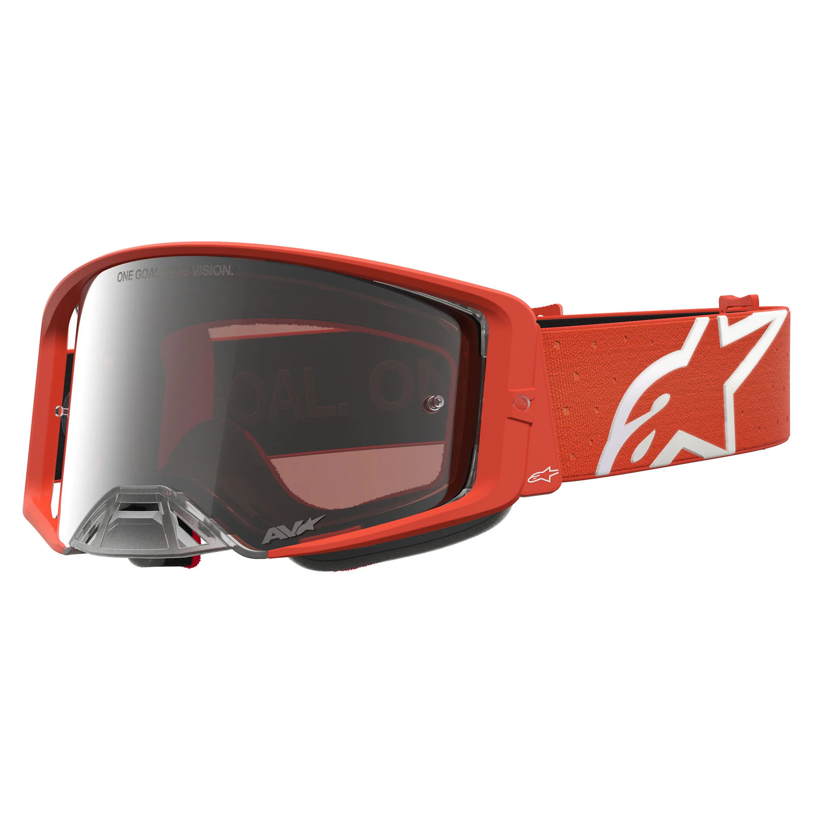 Alpinestars Orange/Silver Supertech Vesta Goggles Mirror Size: One Size - Image 3