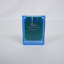 Official OEM Sony Playstation 2 PS2 8MB Magicgate Memory Card SCPH-10020 Blue