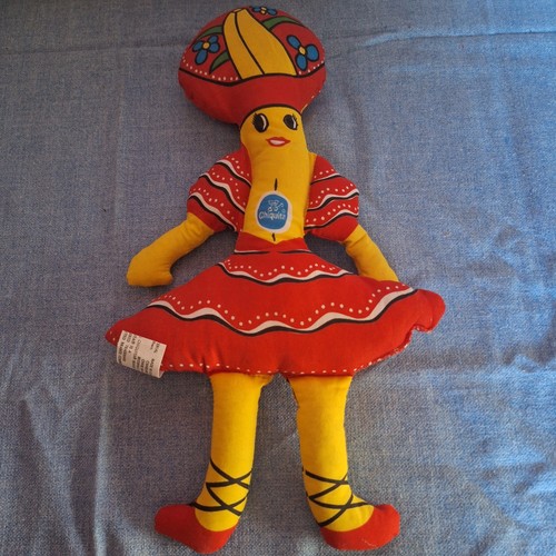 Vintage 1975 Chiquita Banana Promotional Cloth Rag Doll 15" Advertising Toy