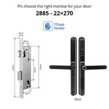 Catchface Fingerprint Smart Door Lock TTLock App Bluetooth RFID Code Keyless