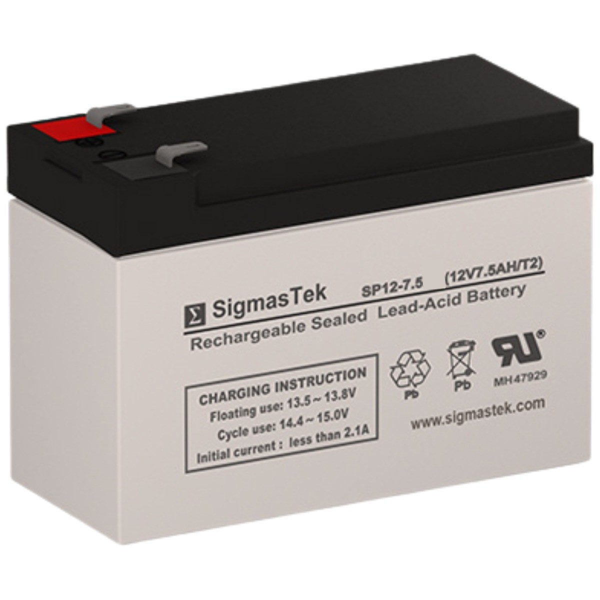 APC Back-UPS 350 BK350I UPS, SLA AGM SigmasTek SP12-7.5 (T2) Battery Replacement