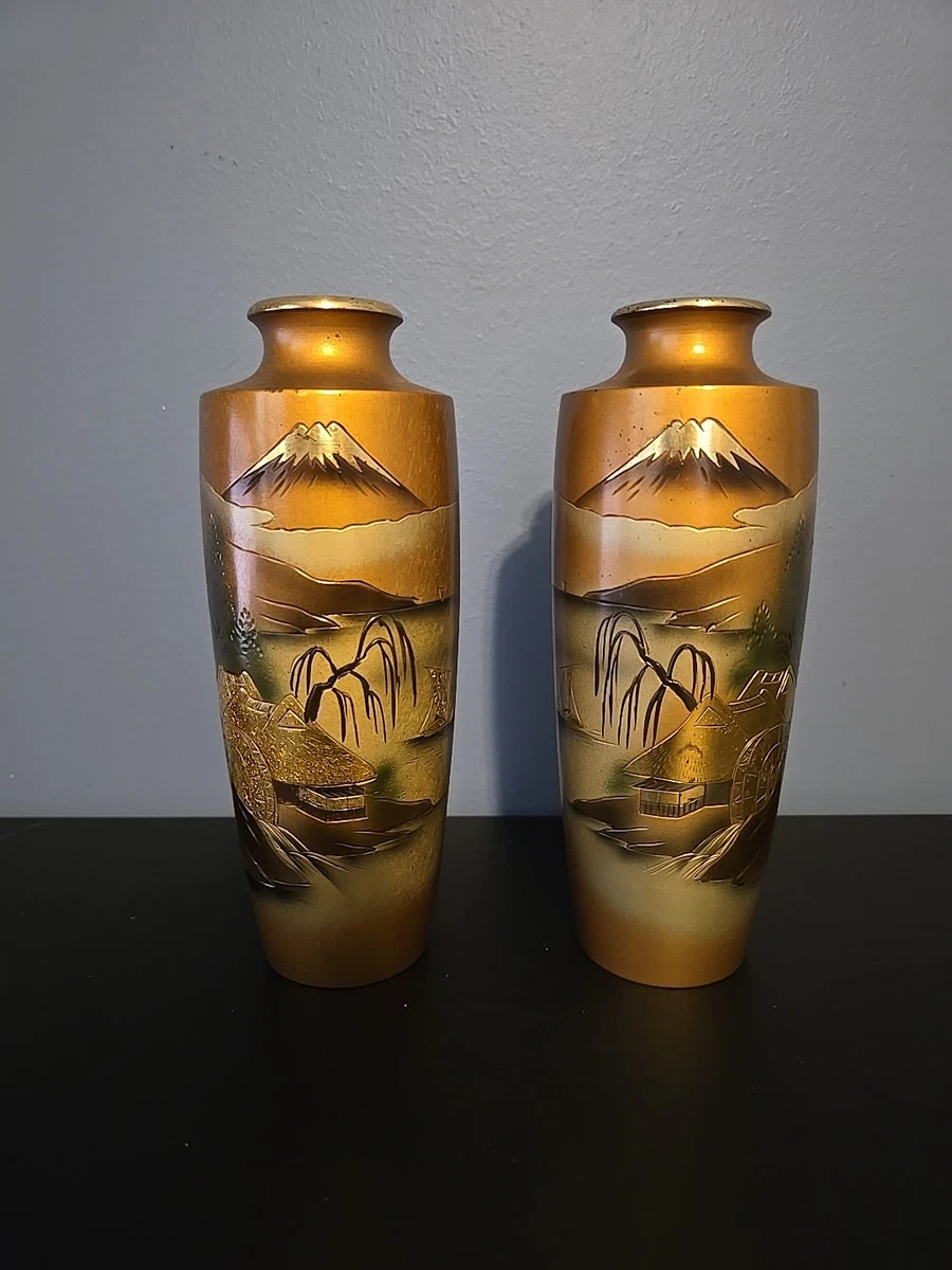 Multi-Color Vintage Original Post - 1940 Antique Japanese Vases