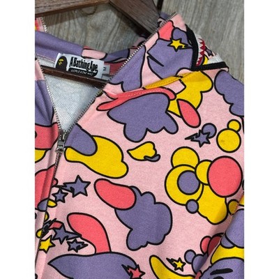 BAPE ピンクカモフラージュ サメパーカー M A Bathing Ape BAPE Shark Full Zip Hoodie Pink Multi Camo WGM Tiger