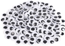 25mm Black Googly Wiggle Eyes 100PCS with Self-Adhesive for DIY Handmade Crafts