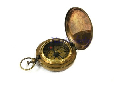 Brass compass Push Button compass working direction compass engraved compass