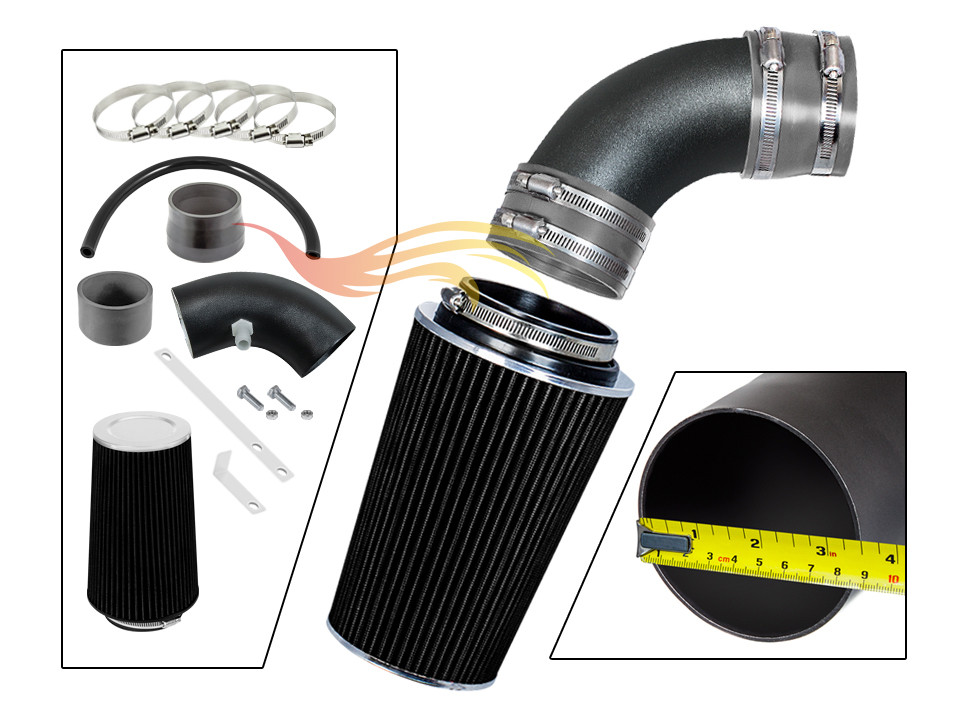 BCP RW GREY For 2010-2012 Genesis Coupe 3.8L V6 Short Ram Air Intake Kit +Filter