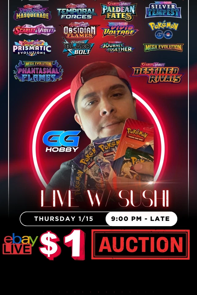 $1 POKEMON SEALED AUCTIONS + 151 PENNY DROPS W/ 🍣