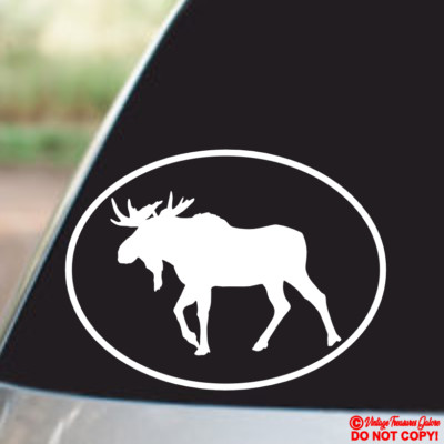 MOOSE ~ VINYL DECAL STICKER CAR TRUCK REAR WINDOW BUMPER WALL ANIMAL ALASKA JDM