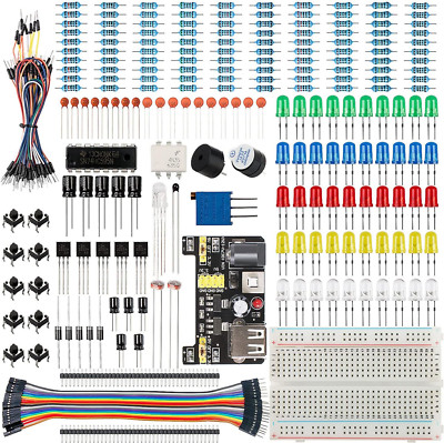 Basic Starter Kit for Arduino Project,Breadboard, Power Supply, Jumper Wires