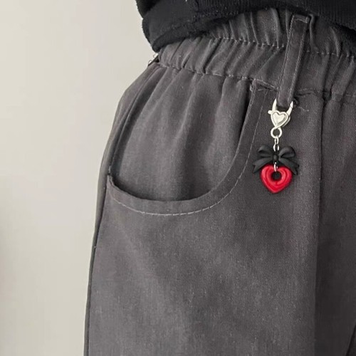 Exquisite Black Bowknot Heart Pendant Keychain Charm for Birthdays or Holidays - Photo 4/8