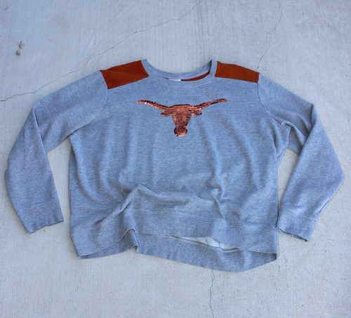 Texas Longhorns Apparel Sequin Longhorn Logo Size 2XL