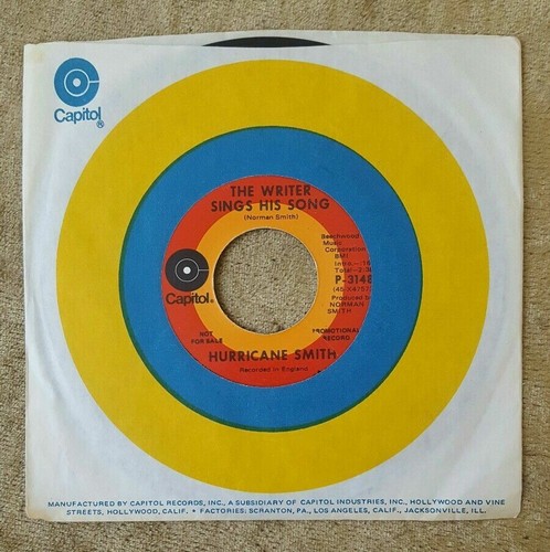 Hurricane Smith Der Autor singt sein Lied/Don't Let It Die 7" 45RP PROMO KAPITAL