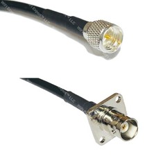 RFC195 MINI UHF MALE to BNC Flange Female Coax RF Cable USA-Ship Lot